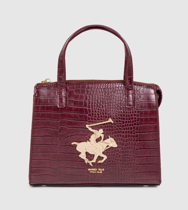 Croc Textured Mini Satchel Bag