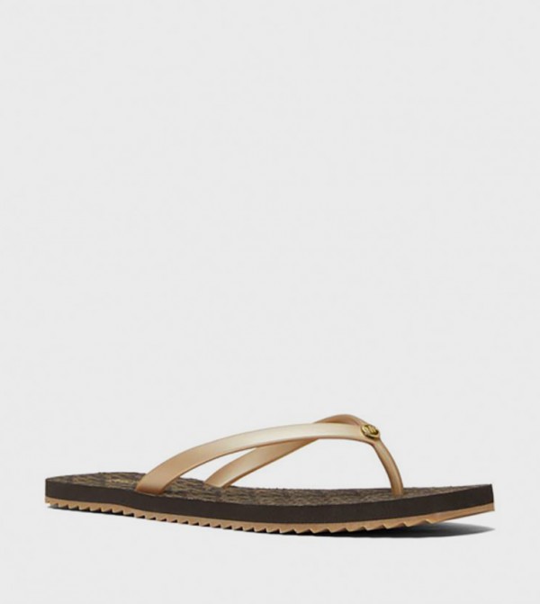Monogram Patterned Flip-Flops