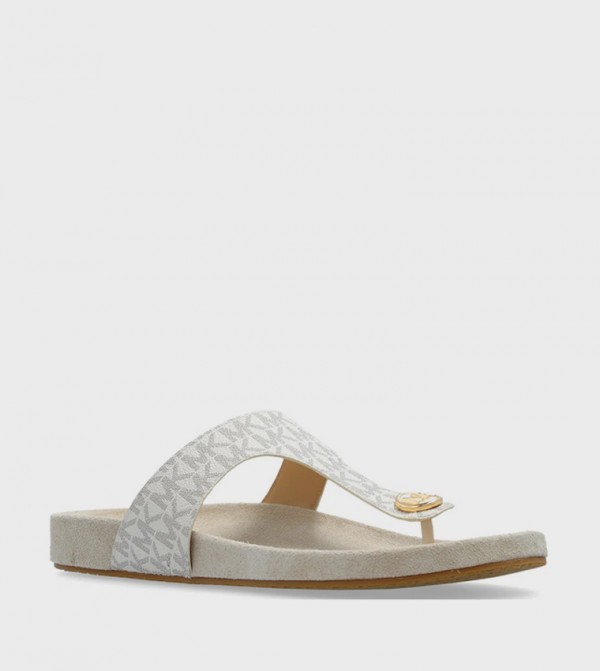 Monogram Patterned Flat Sandals