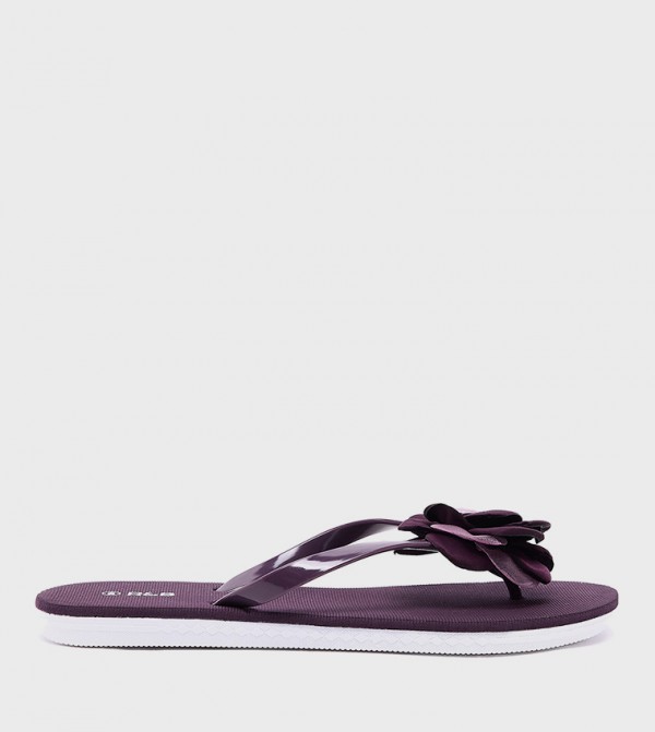 Appliqued Thong Flip-Flops