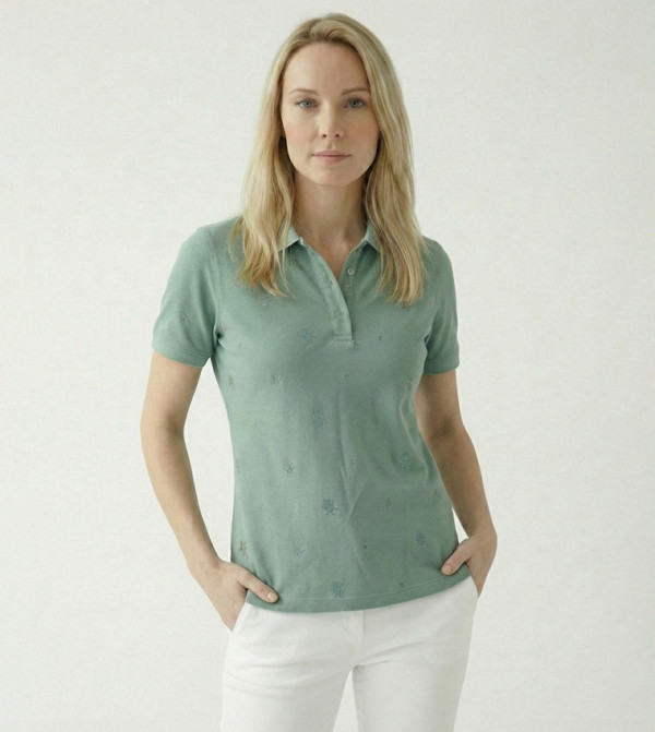 Logo Embroidered Short Sleeves Polo T-Shirt