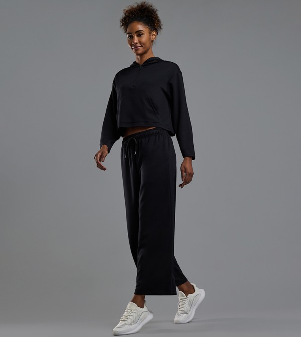 Solid Trackpants with Drawstring Waist