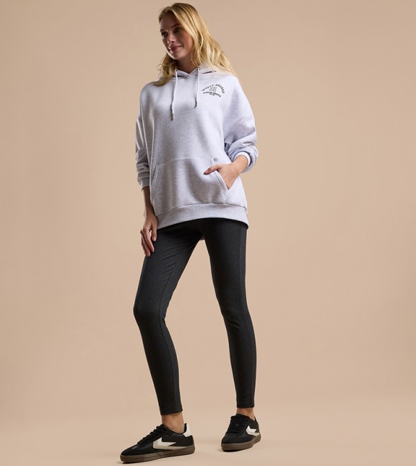 Solid Jeggings with Elastic Waist