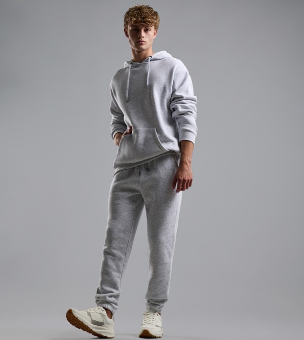 Solid Joggers with Drawstring Waist