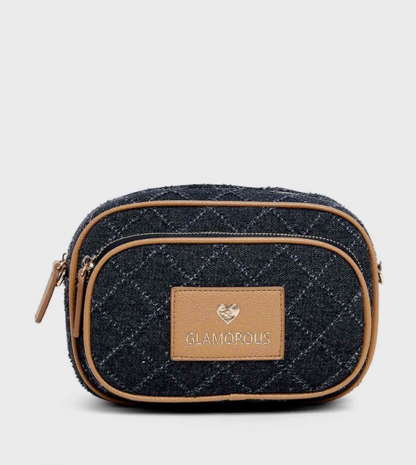 Distressed Denim Crossbody Bag