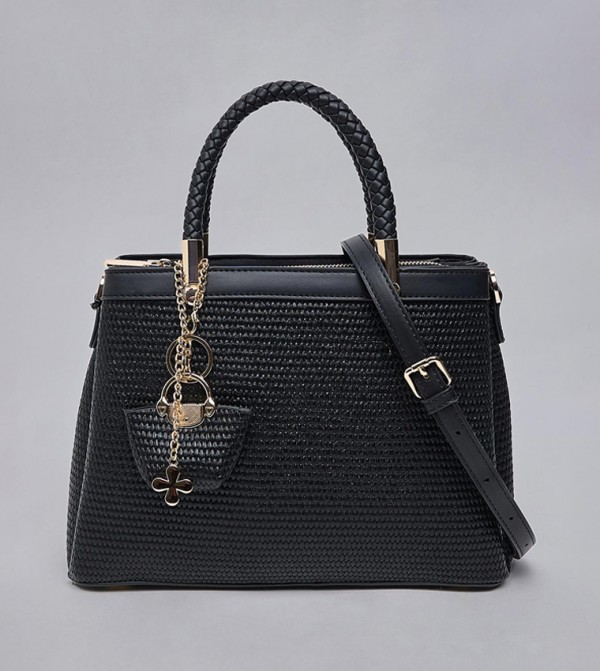 Textured Satchel Bag