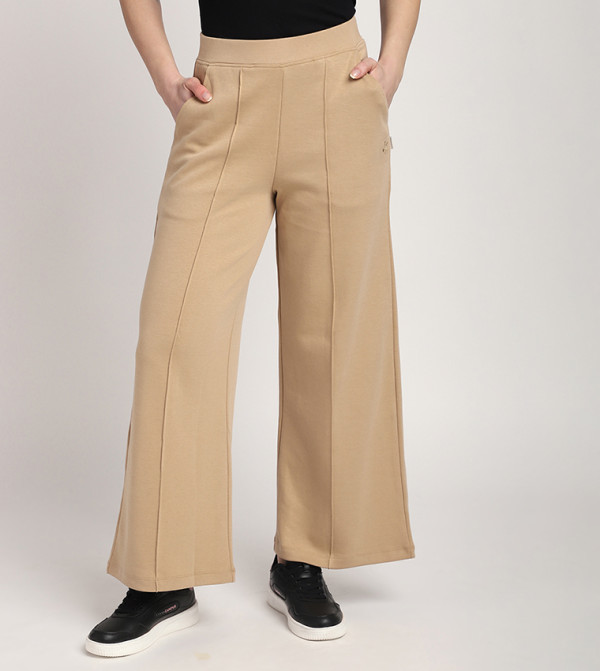High Waist Pintuck Wide Leg Pants