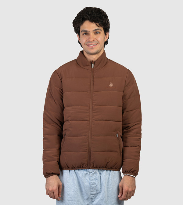 جاكيت بفر بشعار وسحاب 