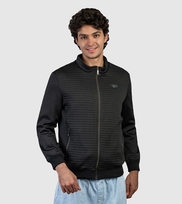 Logo Detail Zip-Through Woven Jacket