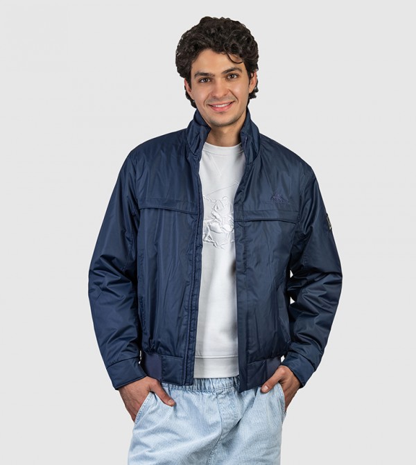 Logo Embroidered Zip-Through Jacket