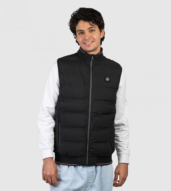 Logo Detail Zip-Through Puffer Gilet