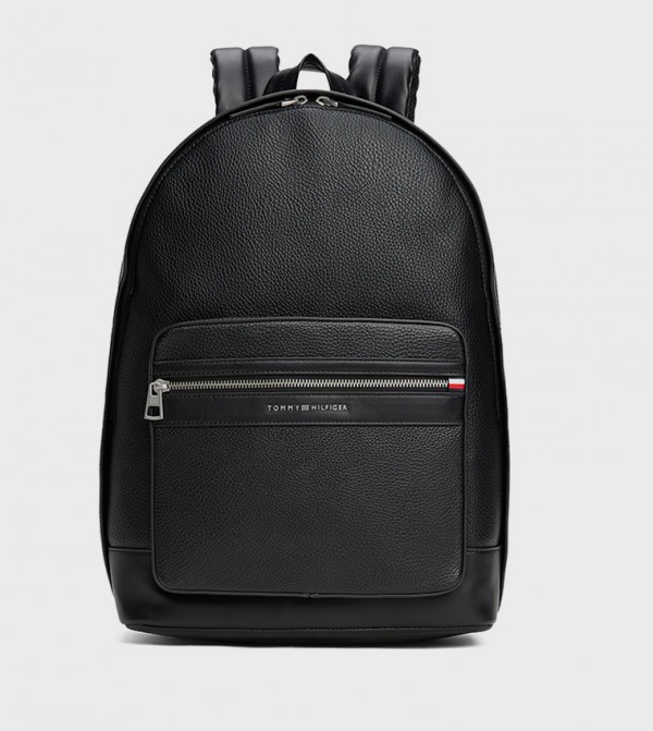 Logo Detail Zippered Backpack