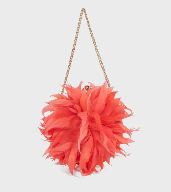 BERYLLINE Feather Detail Clutch Bag