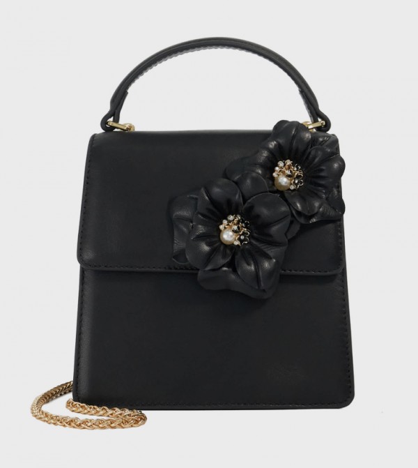 BLONDIE Appliqued Top Handle Bag