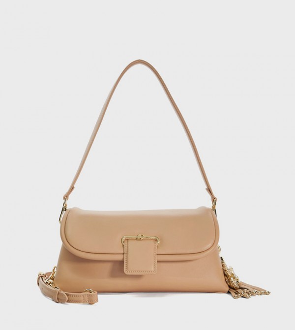 CHELSEA Embellished Bug Charm Shoulder Bag