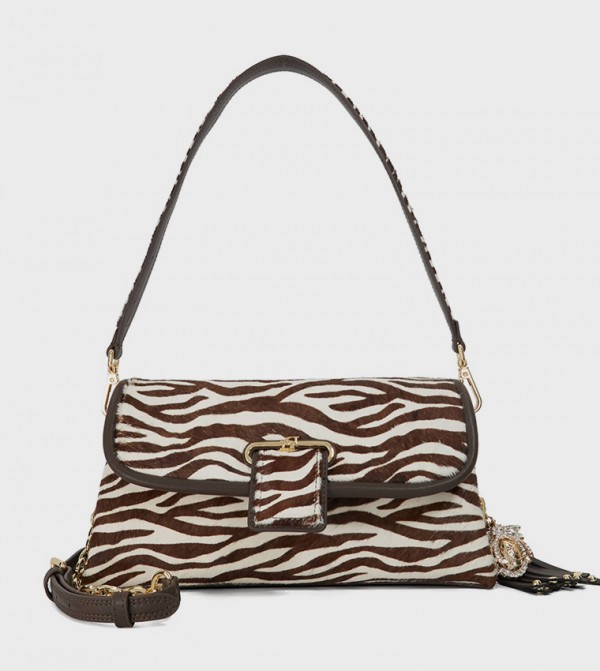 CHELSEA Animal Print Flap Shoulder Bag