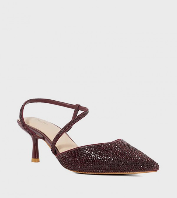 COMPETITIVE Embellished Slingback Pumps