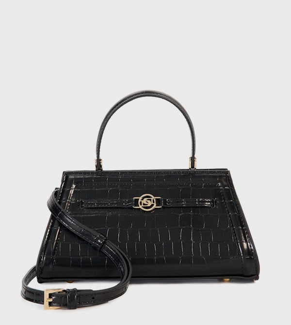 DANTE Croc Textured Top Handle Bag