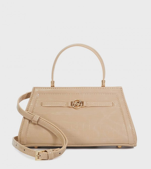 DANTE Croc Textured Top Handle Bag