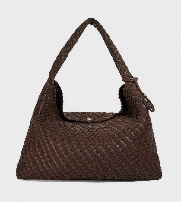 DELIBERATES XL Basket Weave Shoulder Bag