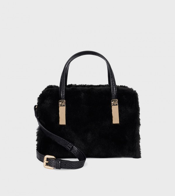 DINKYDENBEIGH Plush Satchel Bag