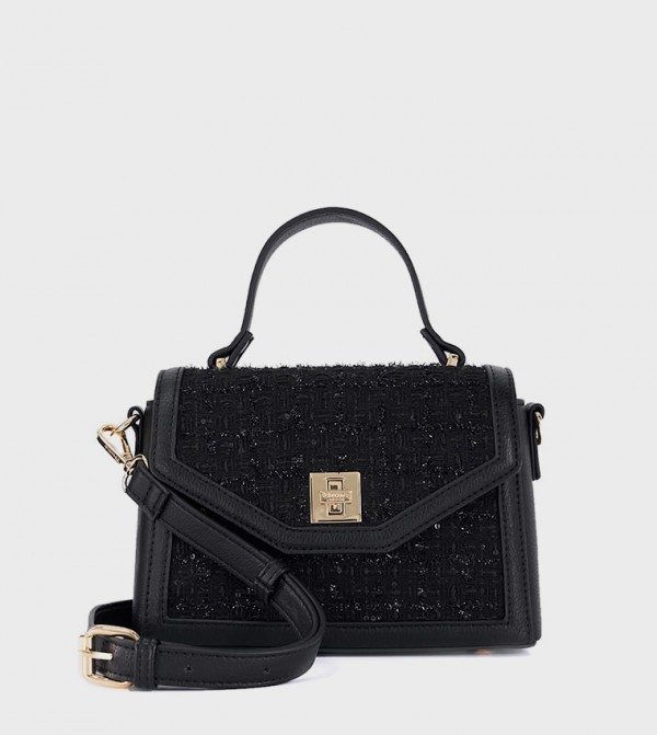 DLADYO Tweed Top Handle Bag