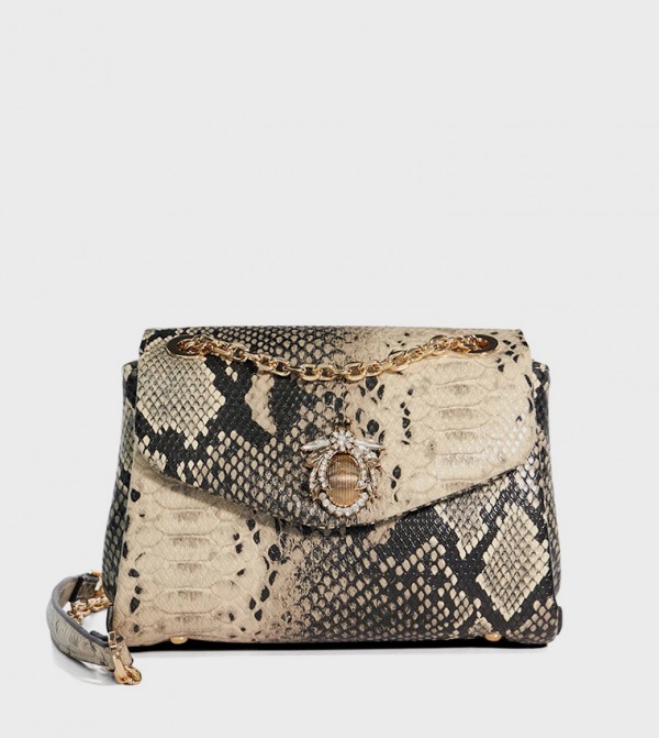 DUSK Snakeskin Shoulder Bag