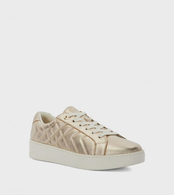 EGENT Quilted Lace-Up Sneakers