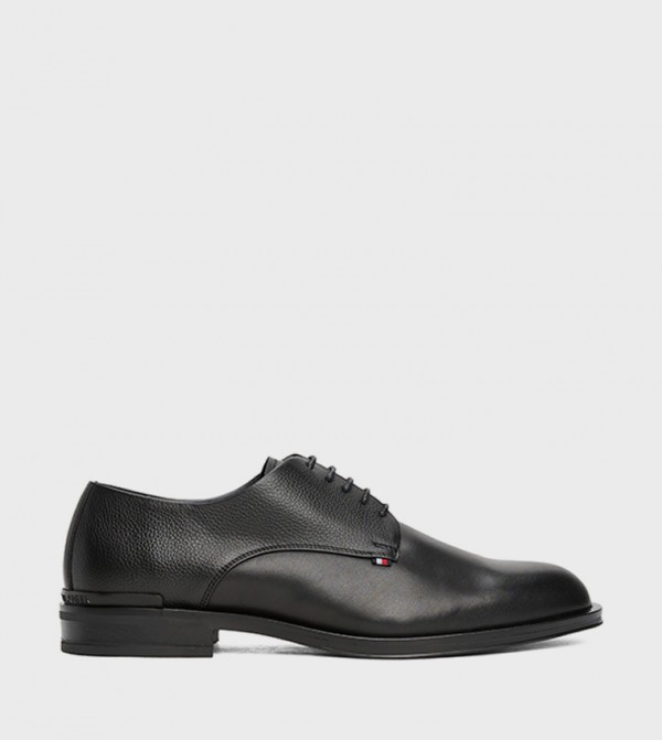 Logo Detail Leather Lace-Up Shoes