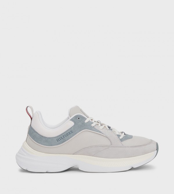 Color Block Lace-Up Sneakers
