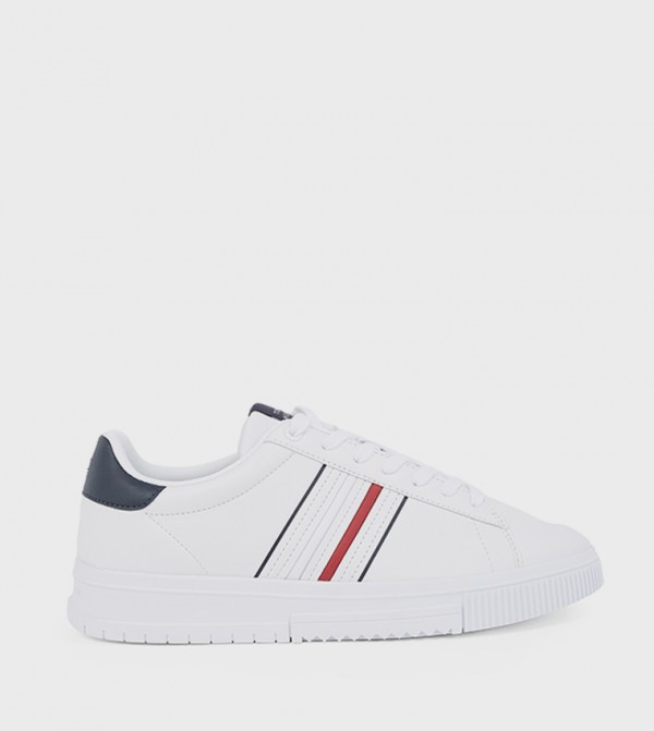 Stripe Detail Lace-Up Sneakers