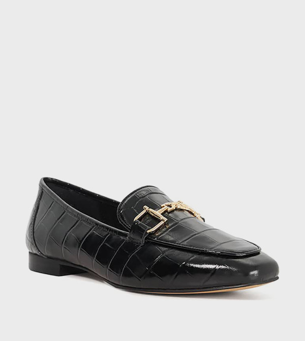 GRAINED Croc Textured Loafers