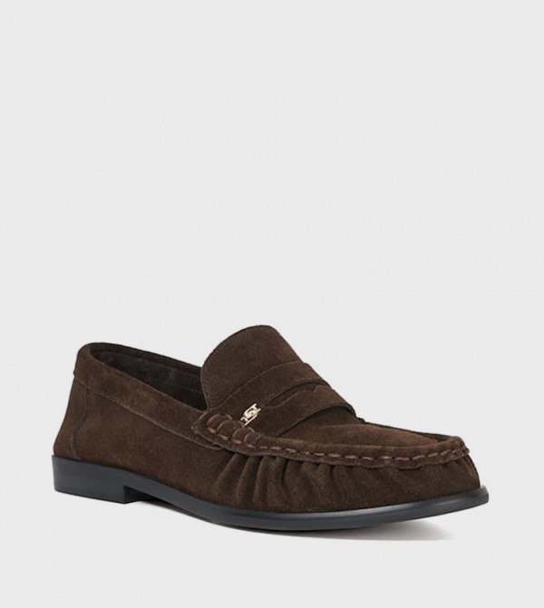 GRISELLA Ruched Penny Loafers