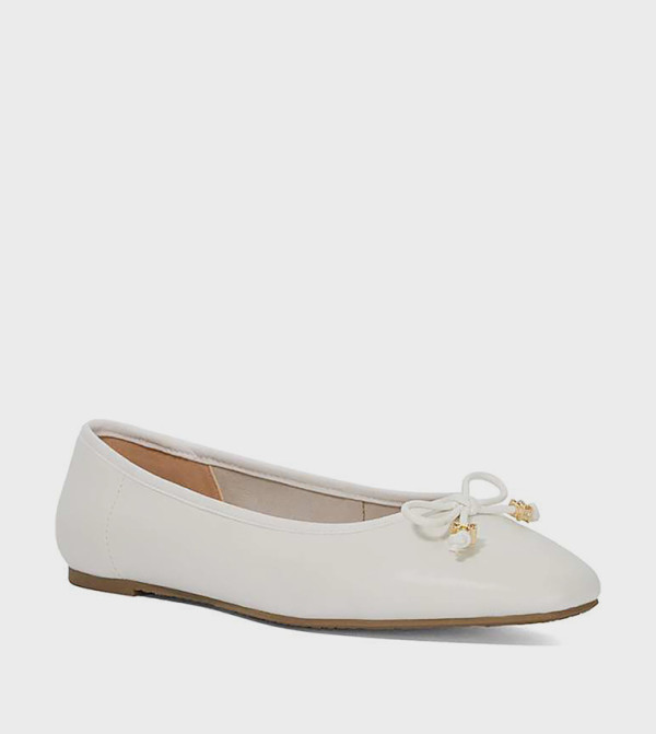 HENNIE Bow Detail Almond Toe Ballerinas
