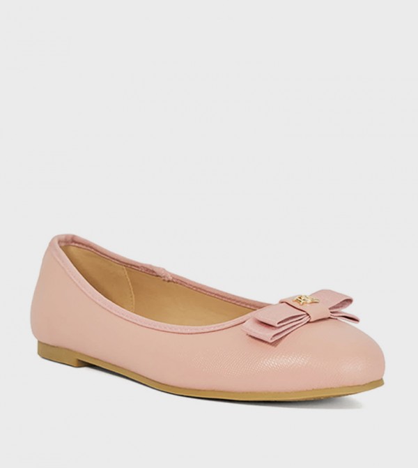 HOPPED Bow Detail Ballerinas