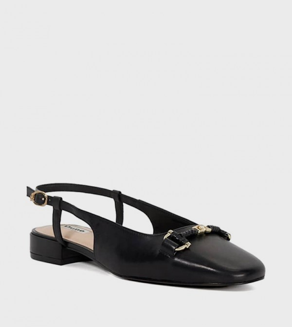HYPE T Metal Accent Sling Back Pumps