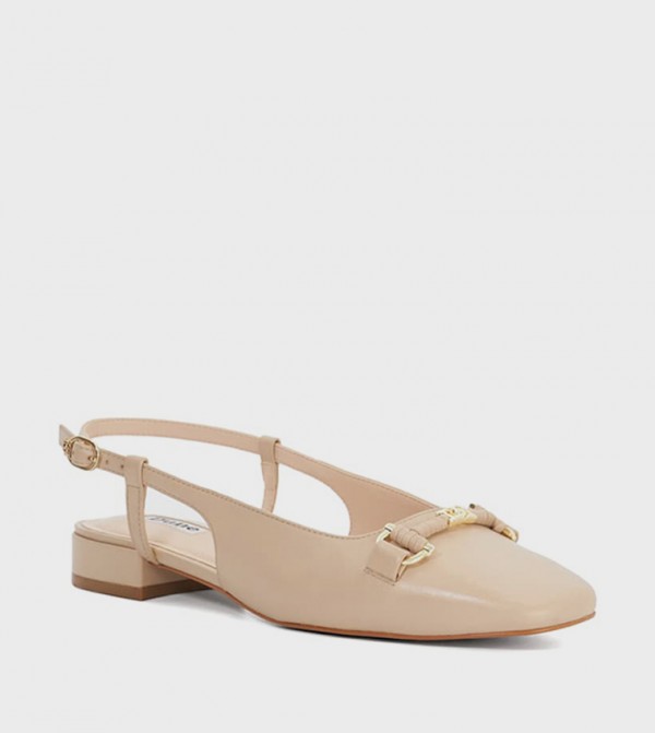 HYPE T Metal Accent Sling Back Pumps