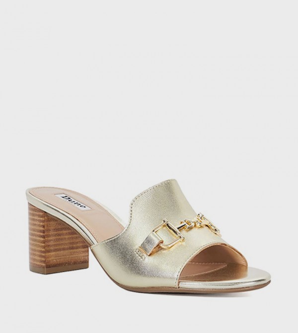 JOANNE Metallic Block Heel Sandals