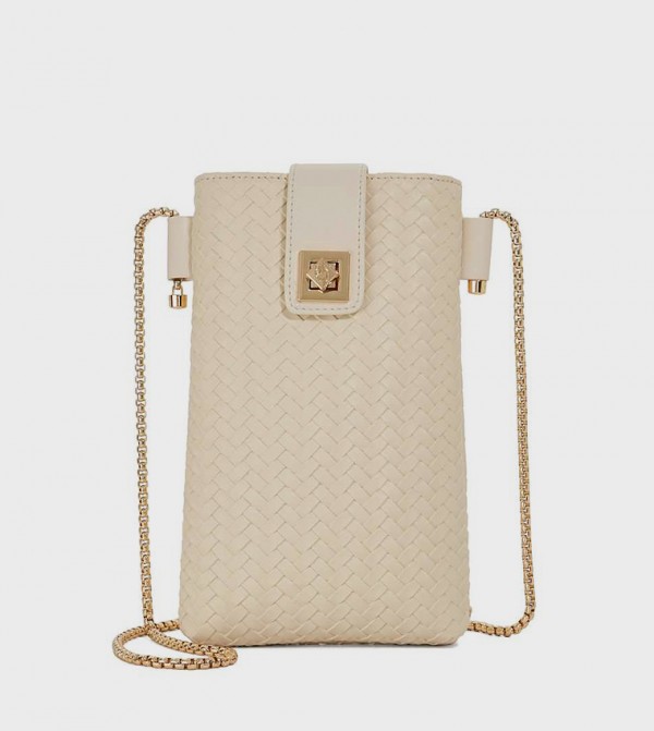KEYSTONE Basket Weave Phone Crossbody Bag