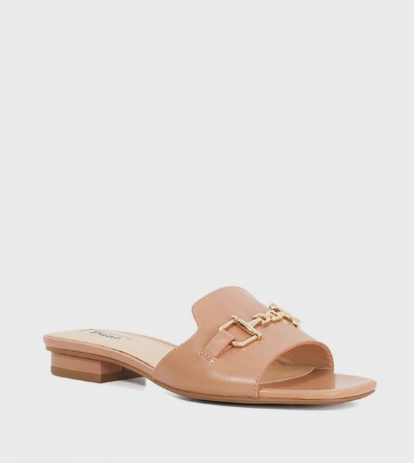 LATTIAS Metal Detail Snaffle Flat Sandals