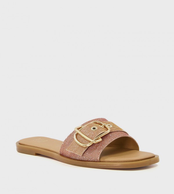 LEYLA Buckled Flat Sandals