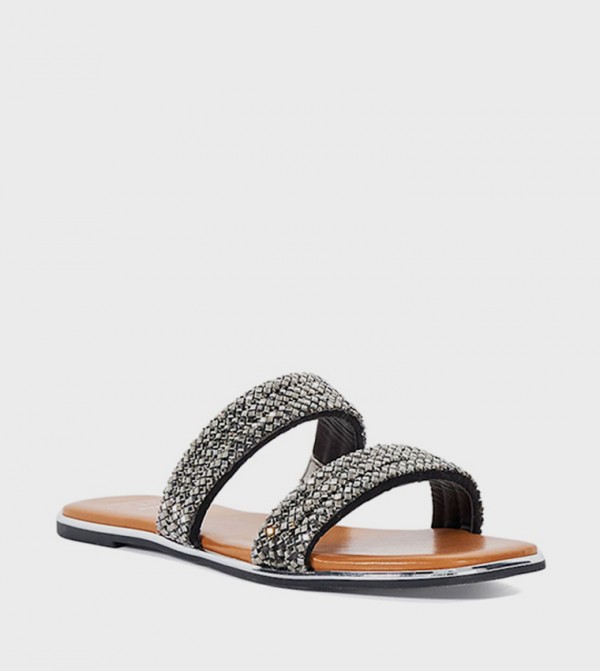 LOVET Embellished Flat Sandals