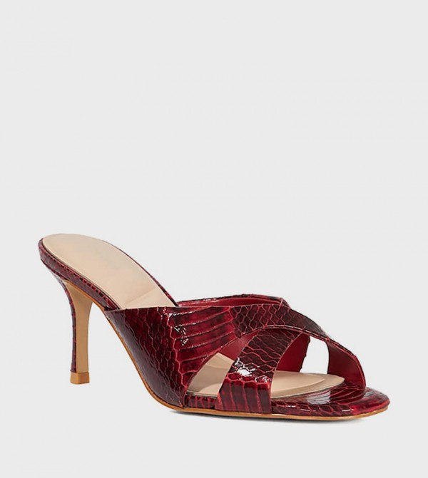 MALAYA Textured Heel Sandals