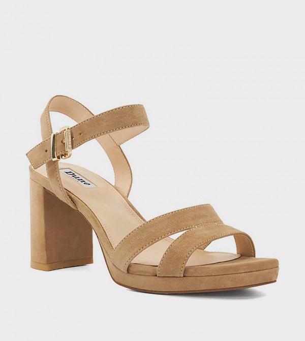 MANIFESTING Ankle Strap Block Heel Sandals