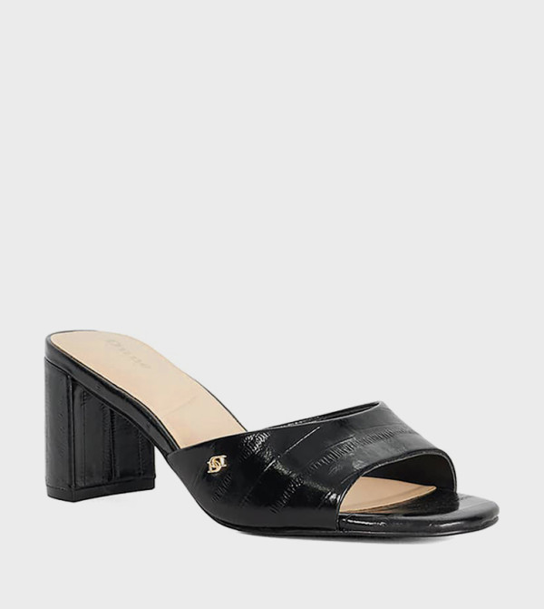 MARCELLE Textured Block Heel Sandals
