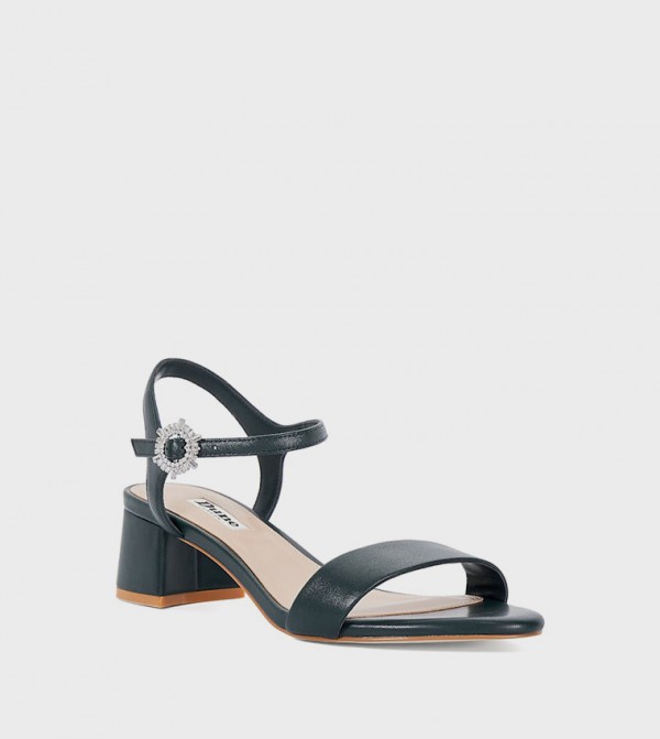 MEASURE Embellished Block Heel Sandals
