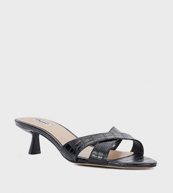 MEGLINA Croc Textured Heel Sandals