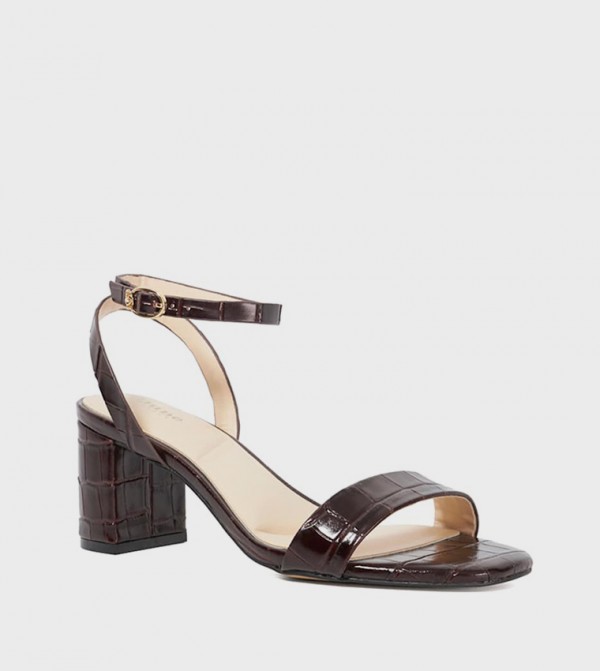 MELINI Textured Block Heel Sandals