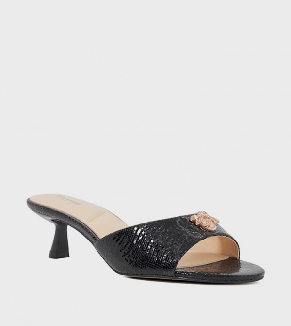 MILLY Appliqued Shimmer Heeled Sandals