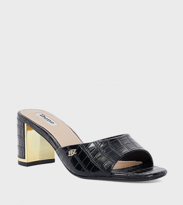 MOONS Textured Block Heel Sandals